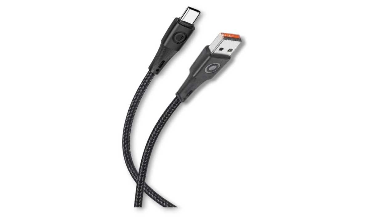 Euroacs Y12, USB to Type-C Cable, Black, 7207158101228