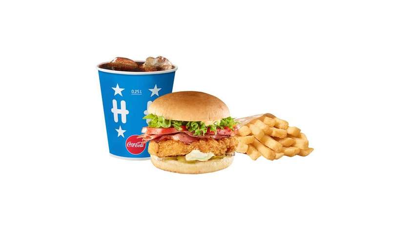 Crispy Chicken Bacon Burger Meal
