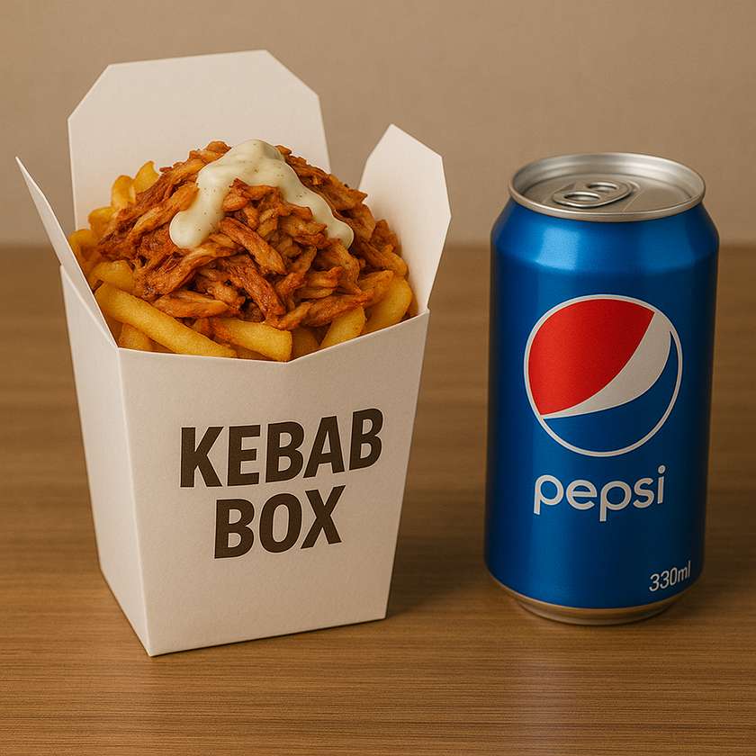 Kebab box +Drink ( Hot & cold combo )