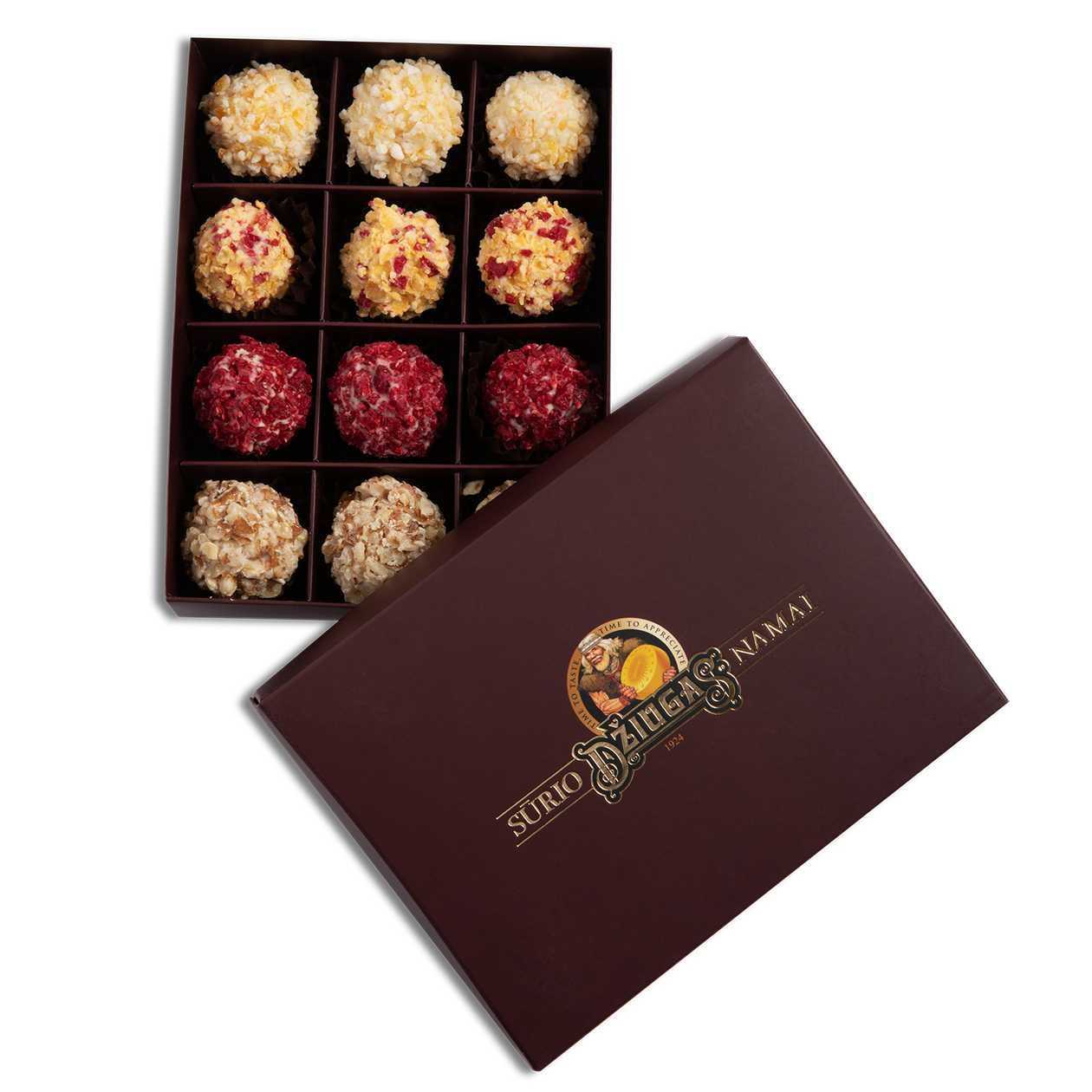 Džiugas hard cheese truffle set, 12 pieces per box, 170 g +-7g