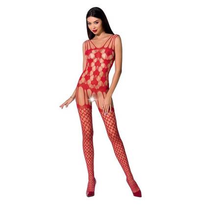 Fishnet Bodystocking Overall BS067 - Red