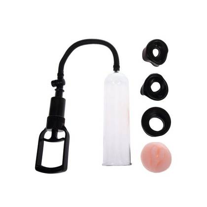 Penis Pump + 4 Sleeves - Male Vacuum Pump with 4 Cuffs