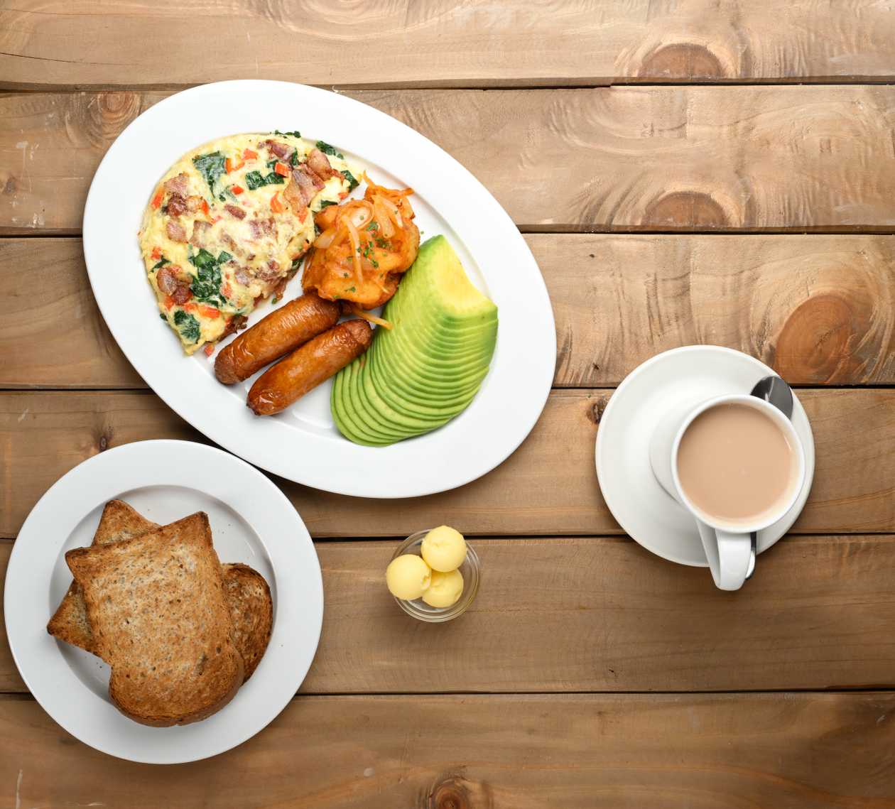Bacon and Spinach Omelette Combo