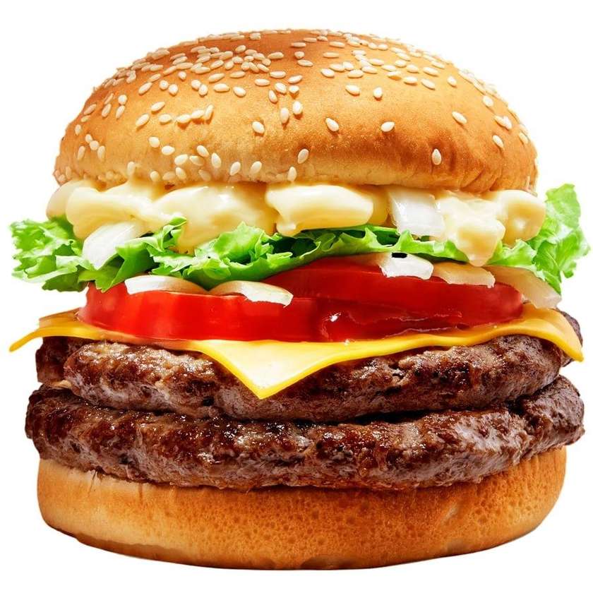 Mixed Burger with Beef and Chicken Patty