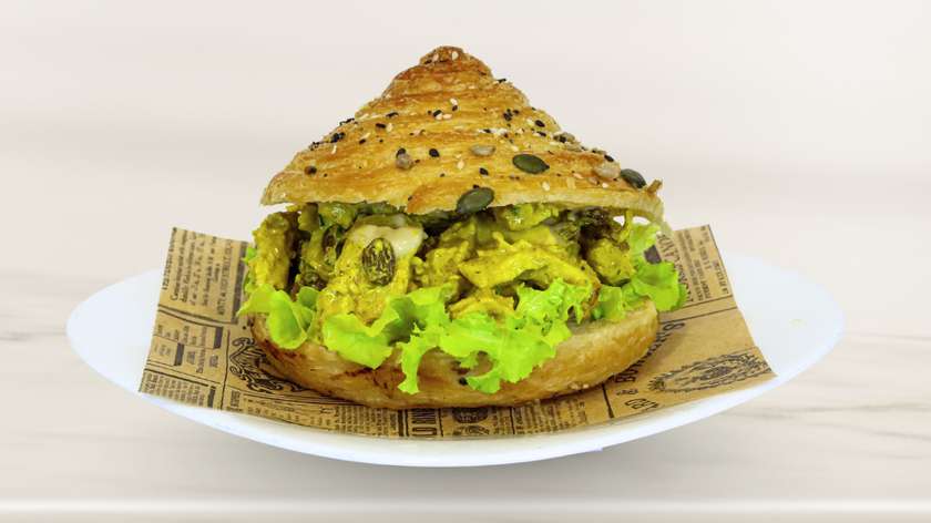 Coronation Chicken Croissant Bun