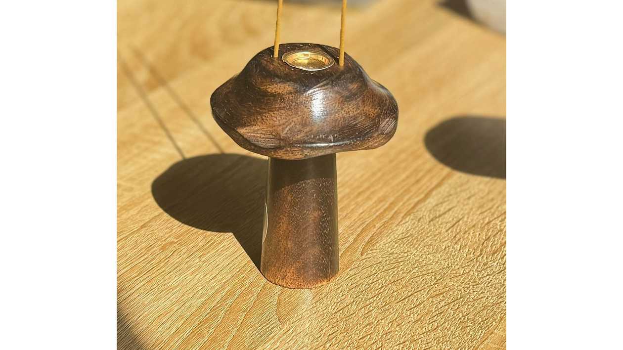 🍄 Enchanted Mushroom Incense Burner 12cm