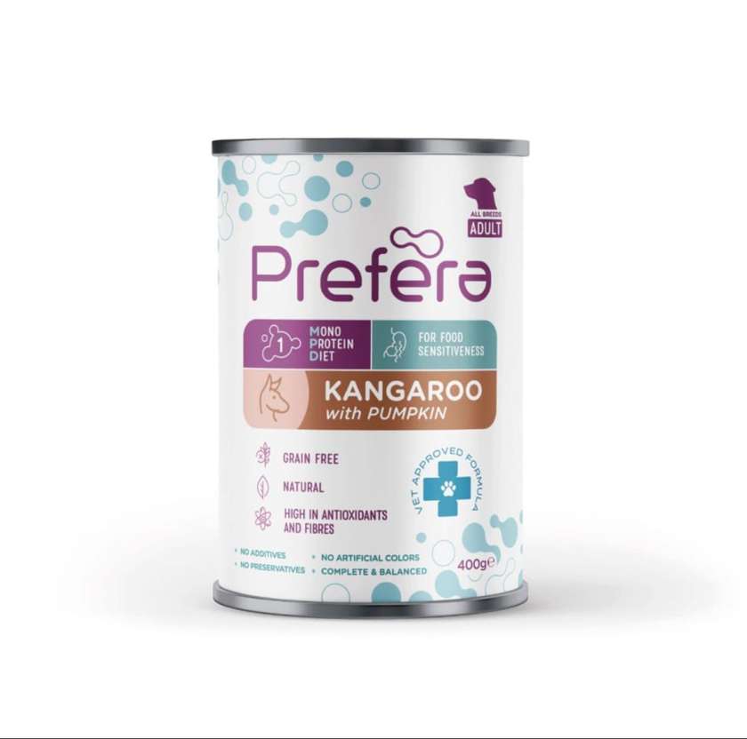 Monoprotein Kangaroo and Pumpkin Wet Food 400g Hypoallergenic