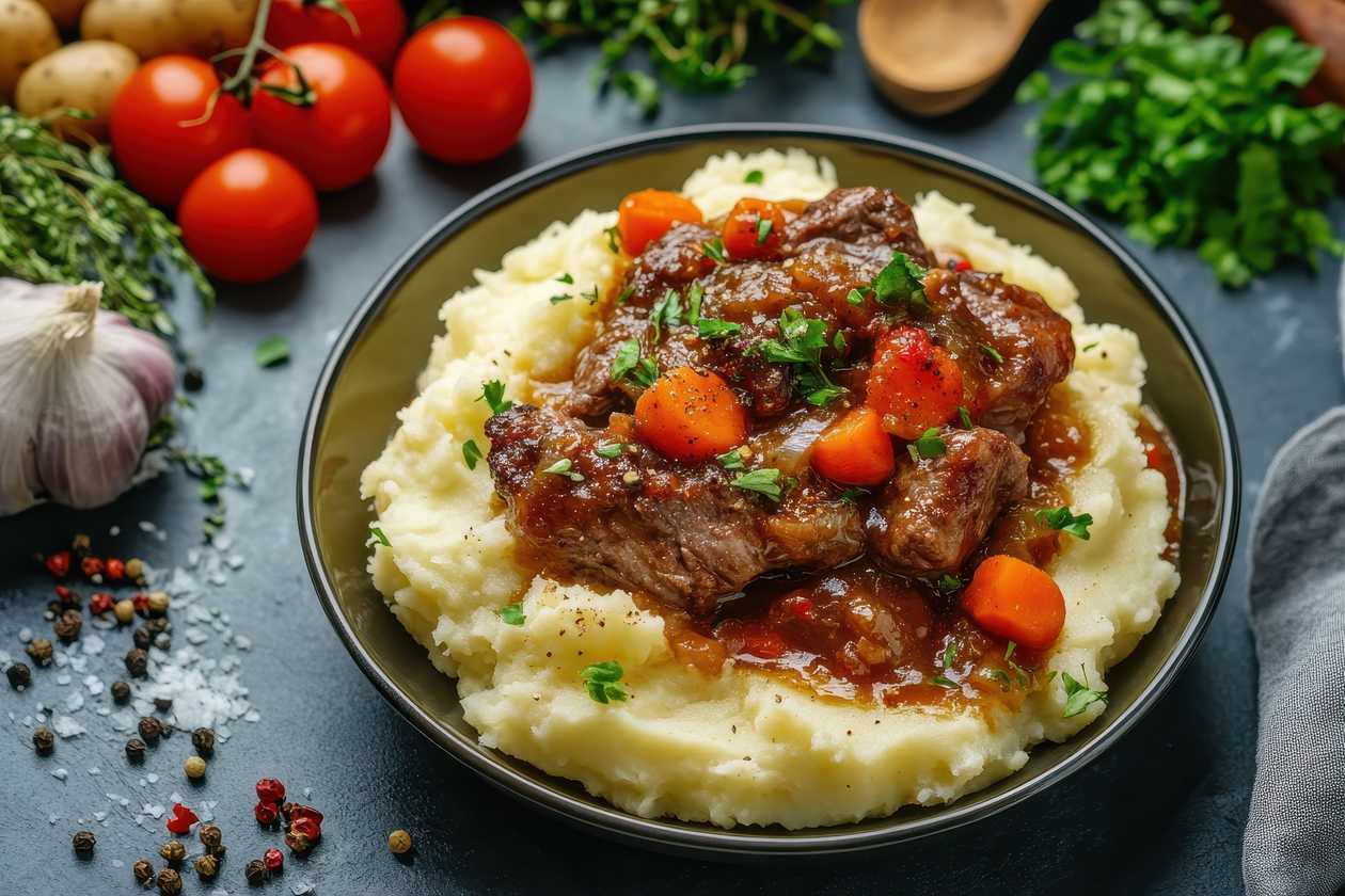 Beef Cheeks with Creamy Potato Stew