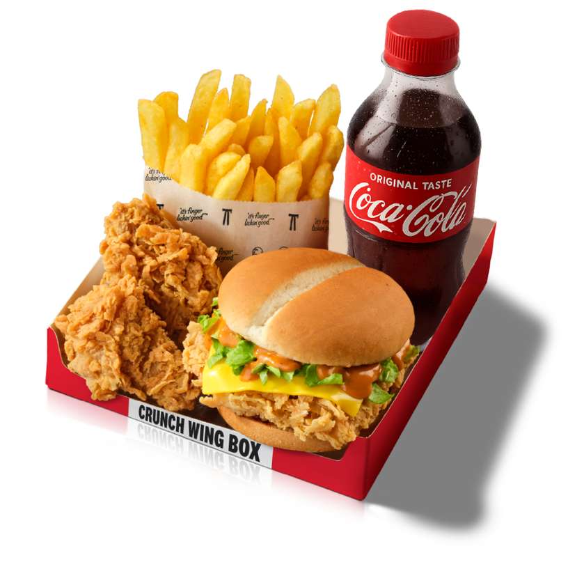 Crunch Burger Wings Box Meal