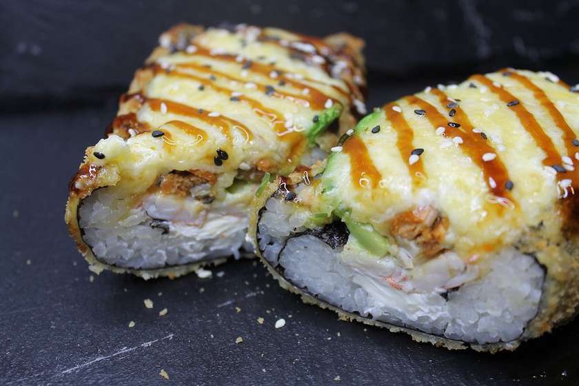 Sushi dog so slávkou a krevetou