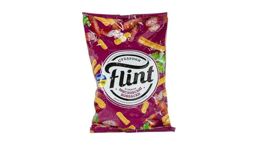 Sucharki Flint Pszenno - Żytnie o Smaku Kiełbasy Myśliwskiej (70 g)
