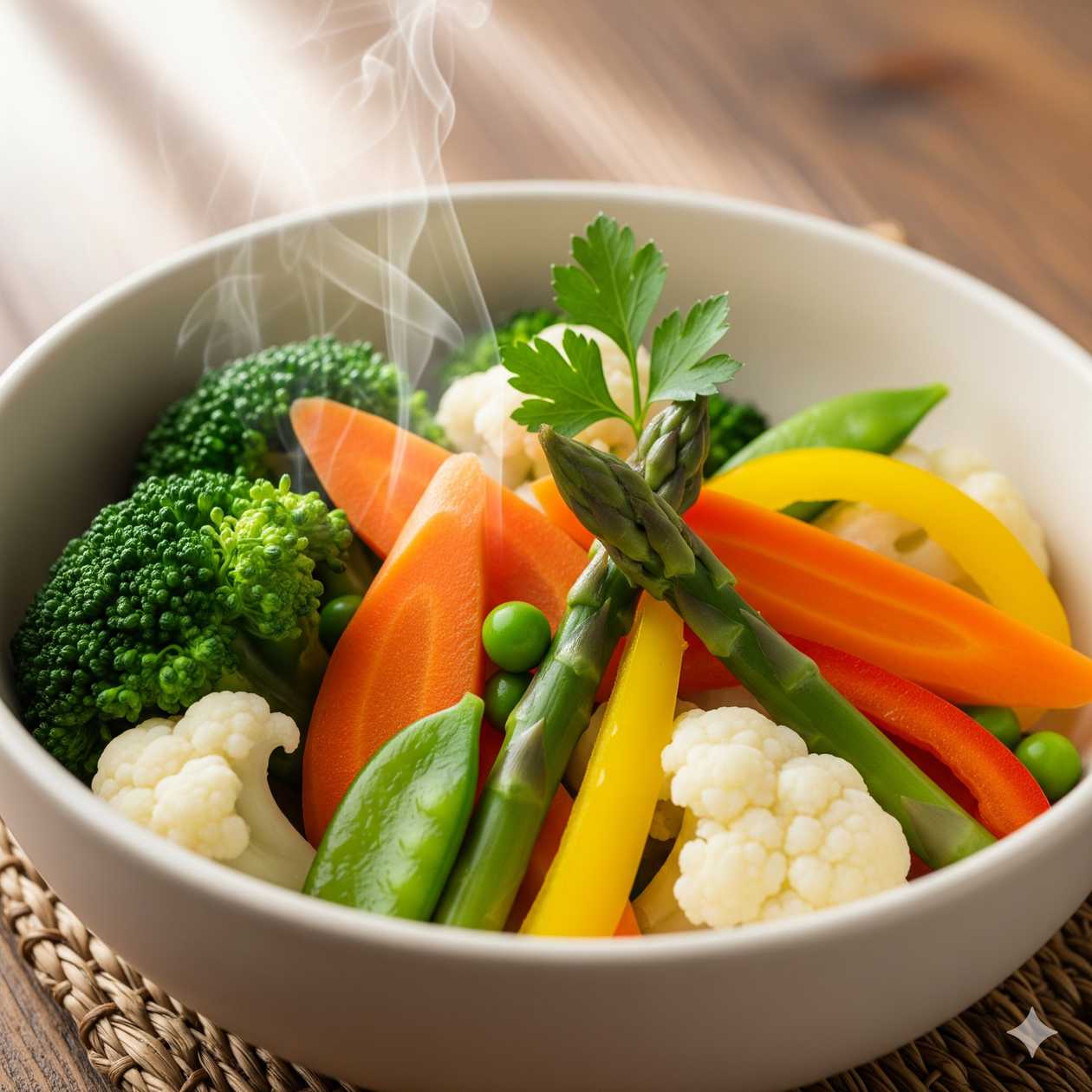 Steamed vegetables