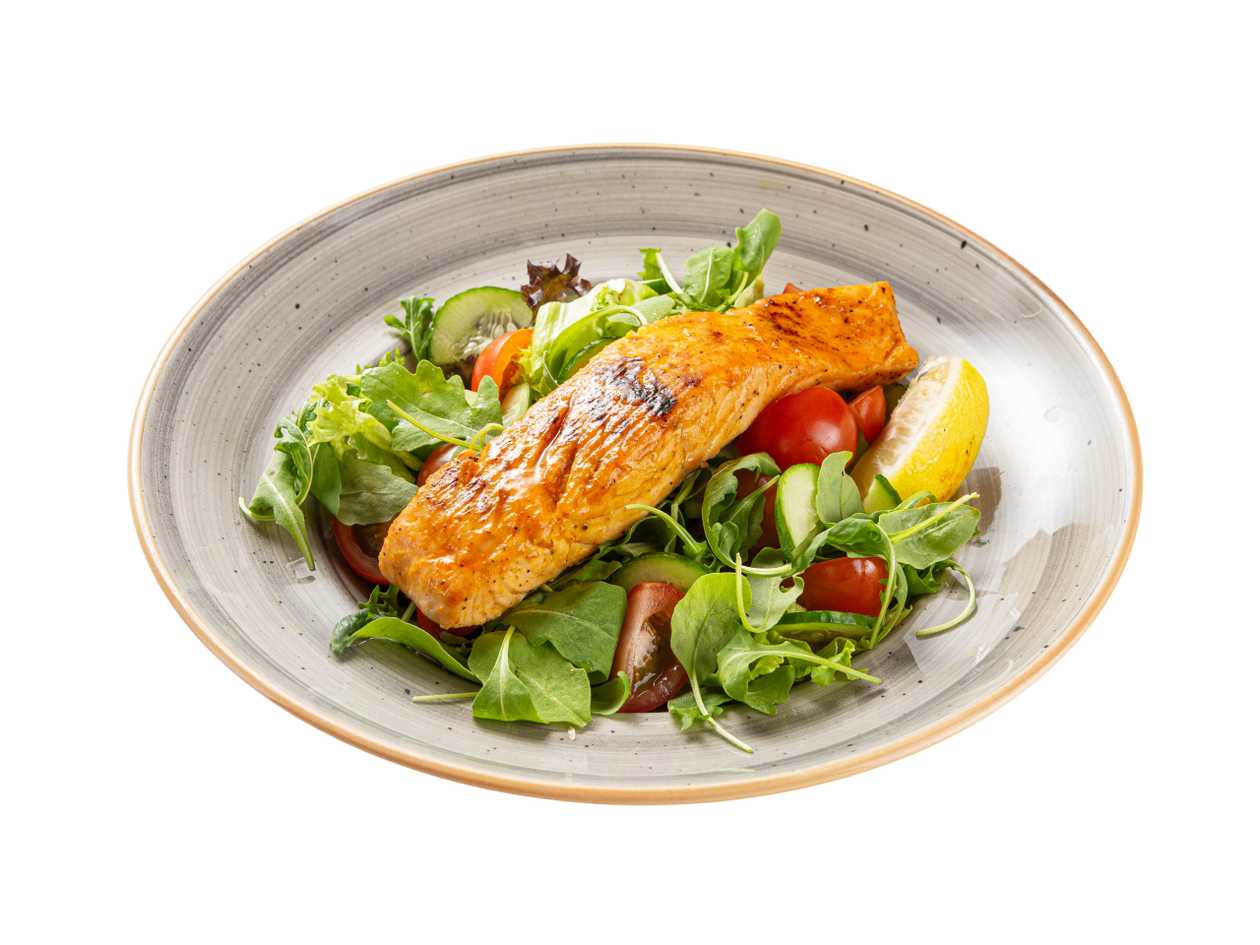 Salad with Grill salmon
