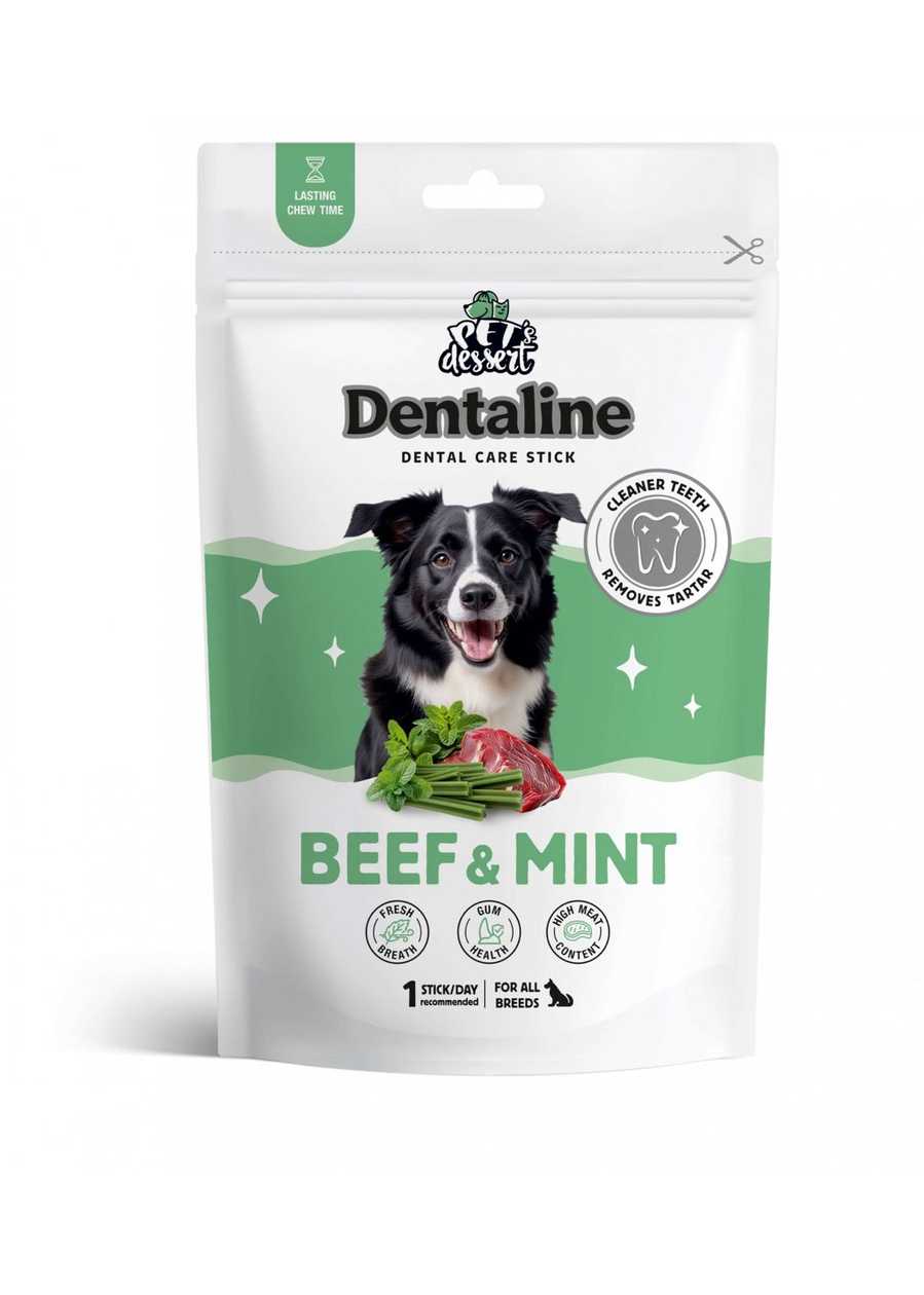 Pet's Dessert Dentaline Dental Hygiene Sticks with Beef and Mint 120 g