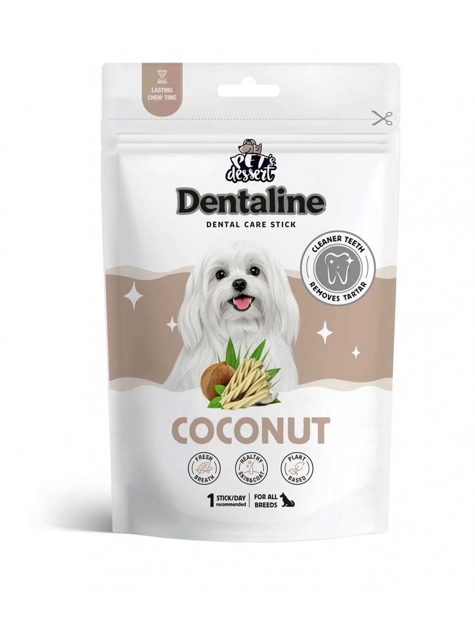 Pet's Dessert Dentaline Coconut Dental Hygiene Sticks 120g