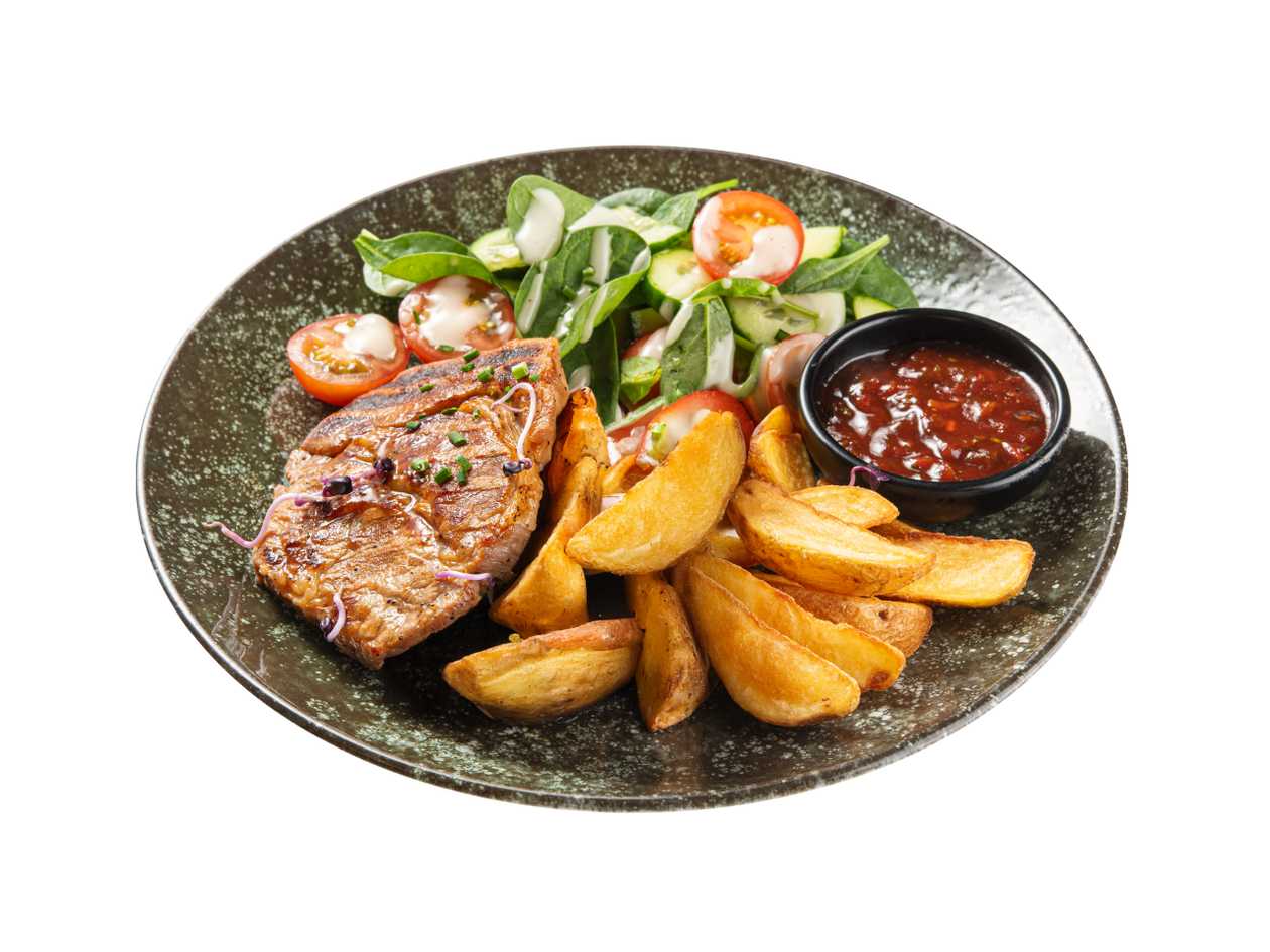 Grilled Pork Neck Steak