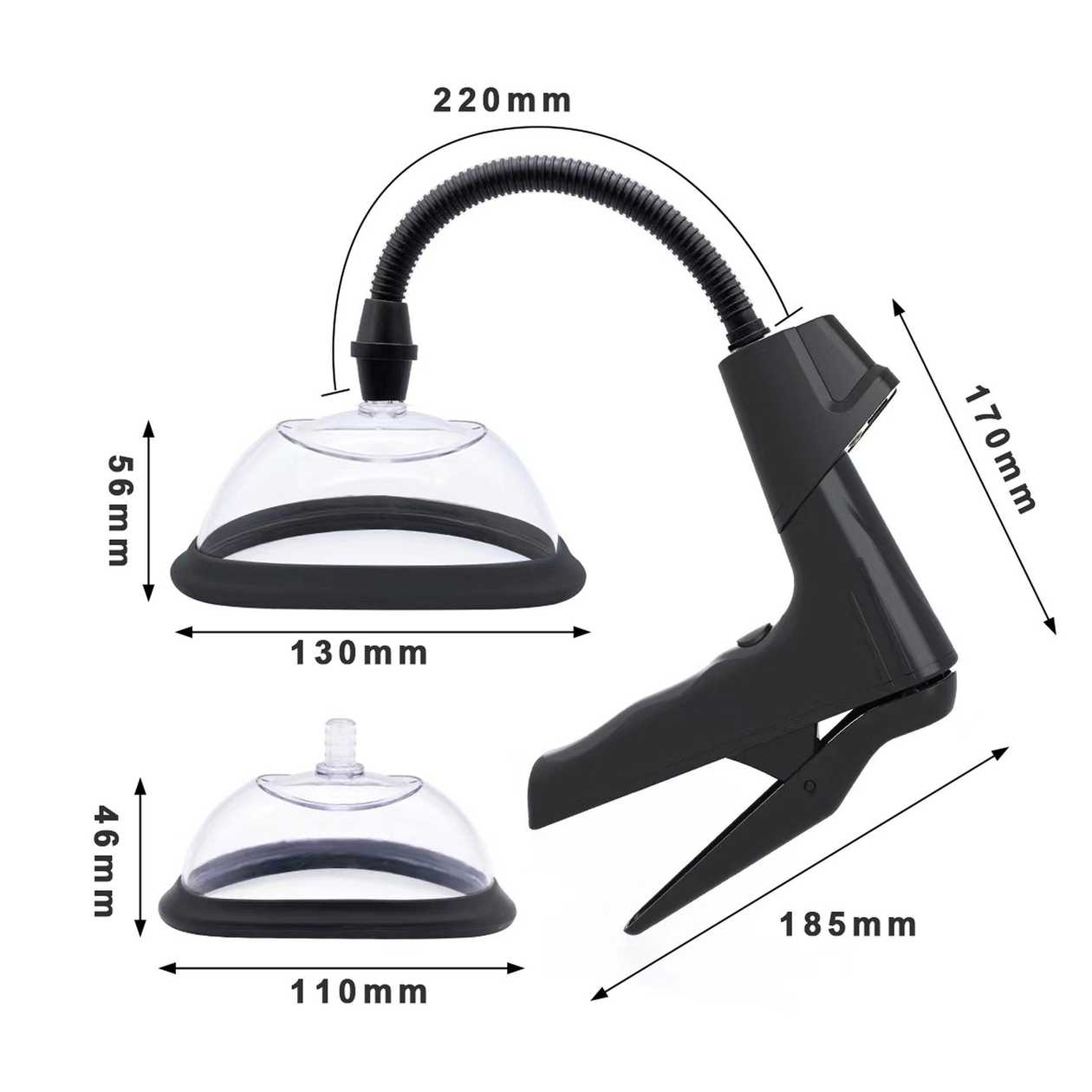 Pussy Pump Premium Fun - Manual Vacuum Vagina Pump with Ergonomic Handle
