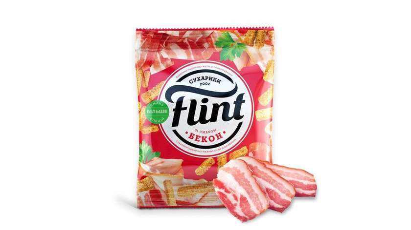 Sucharki Pszenno - Żytnie o Smaku Bekonu Sucharki Flint (70 g)