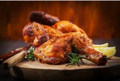 Half Grilled Chicken with Sides