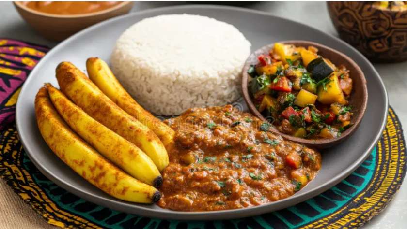 Matoke with Rice