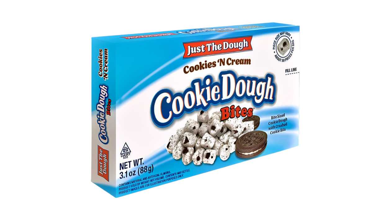 Just The Dough Cookie Dough Bites Cookies 'N Cream 88g