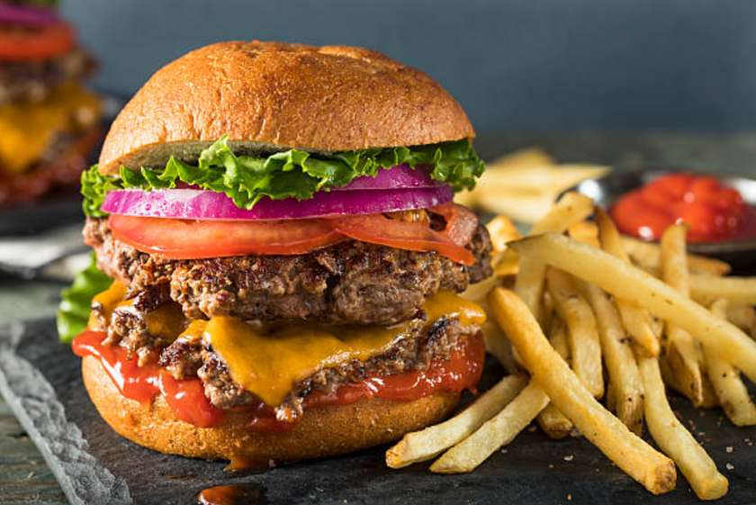 Beef Burger with Fries