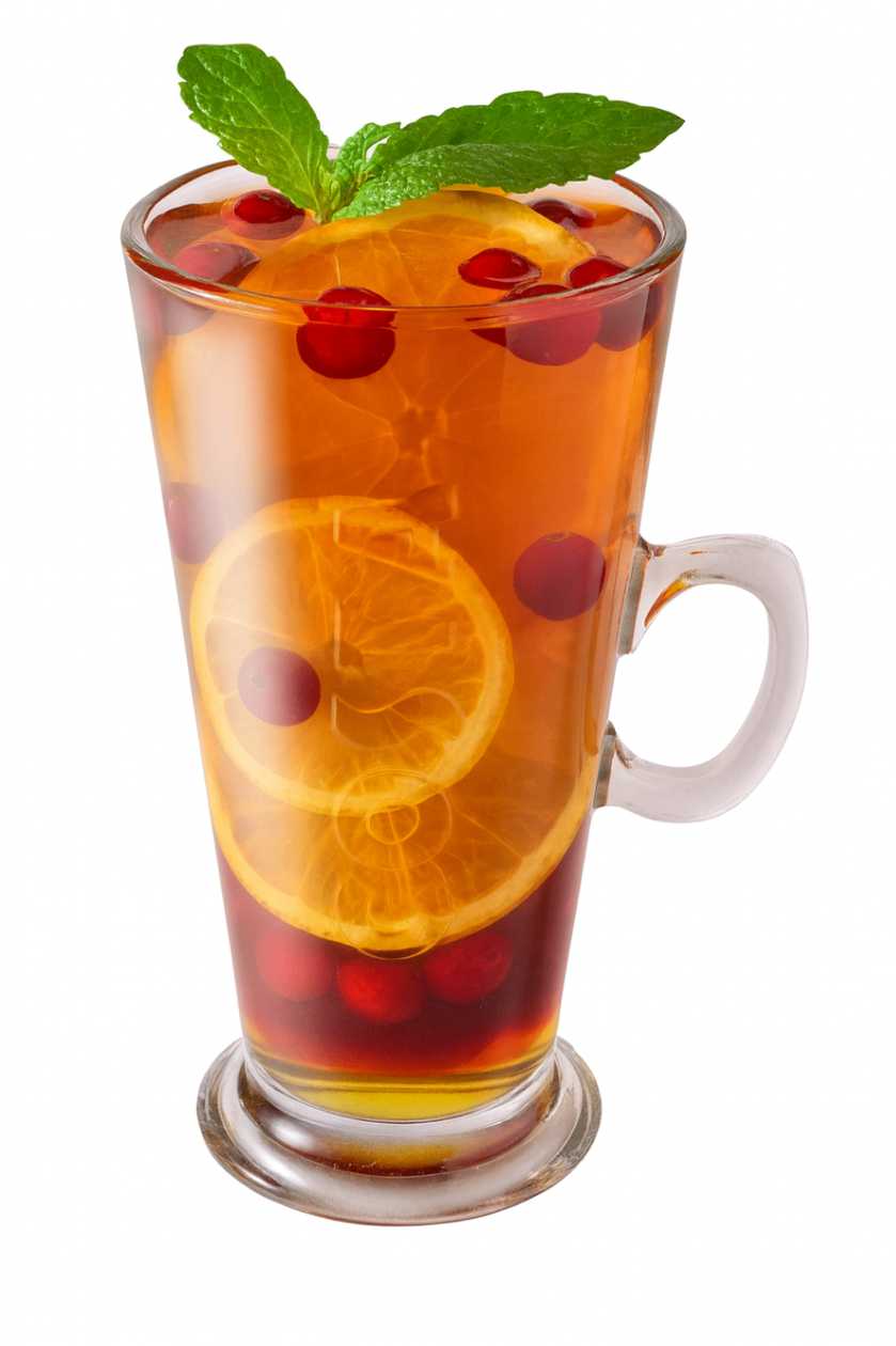 Herbata z miodem i żurawiną