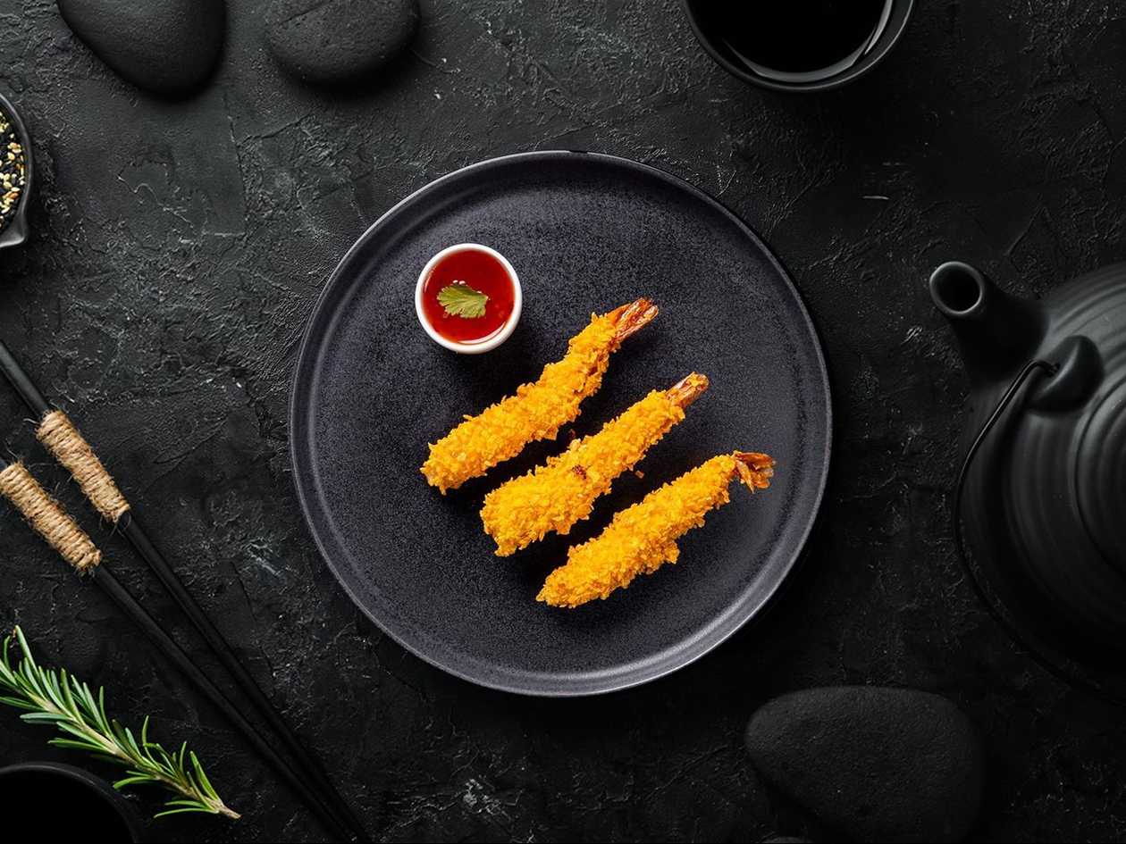 Shrimps in tempura, 3 pcs