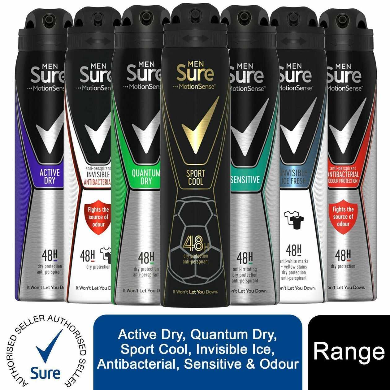 SURE DEO SPRAY 250ML  MEN X 1 BOTTLE
