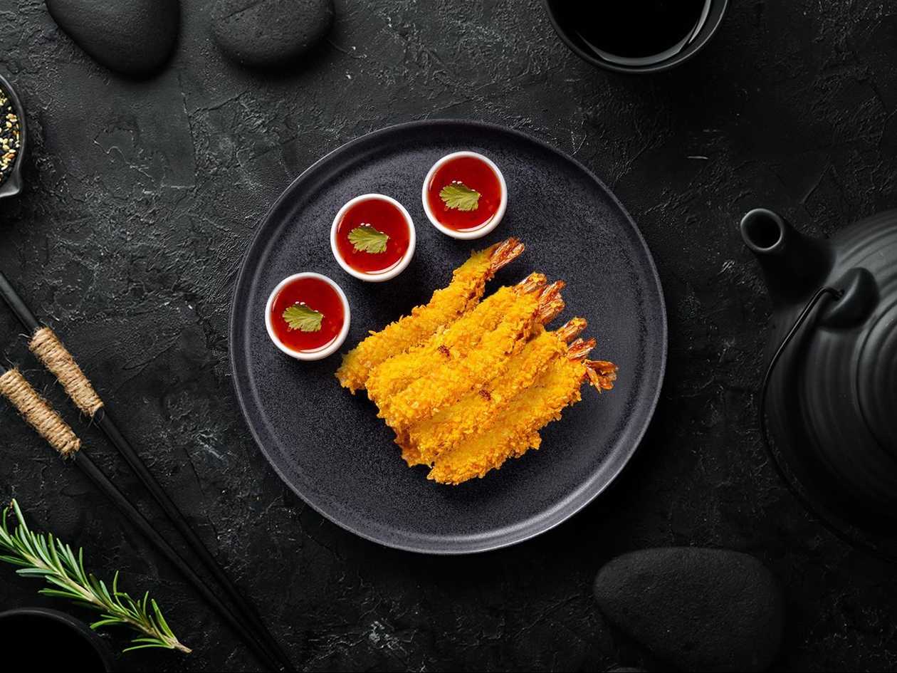 Shrimps in tempura, 10 pcs
