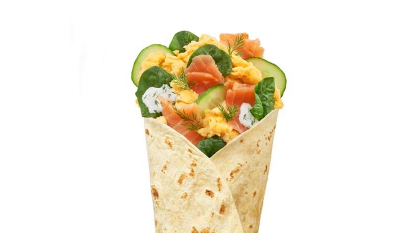Jajecznica Łosoś Wrap