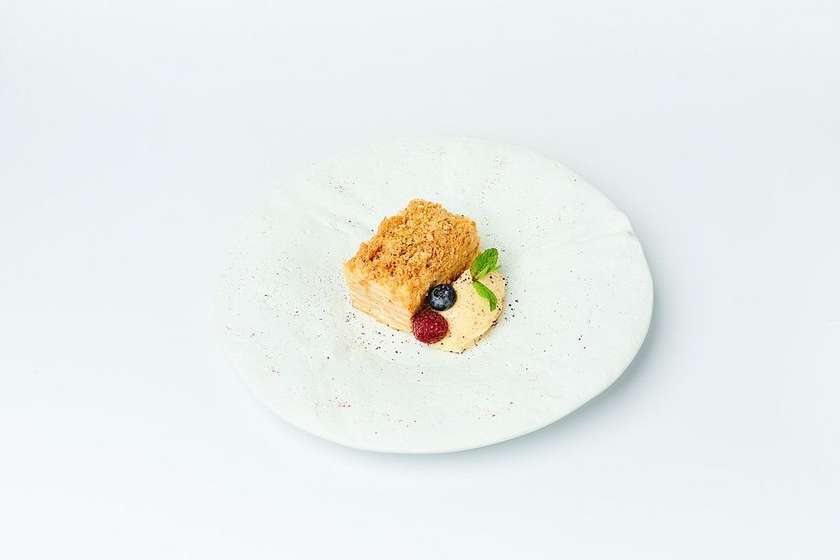Napoleon with custard