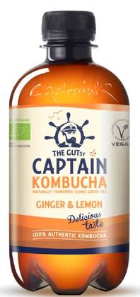 The Gutsy Captain Kombucha Ginger & Lemon BIO 400ml