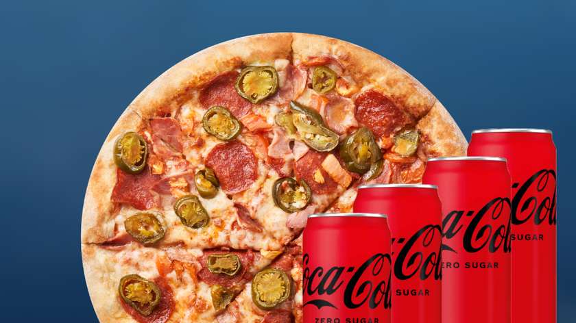 XL Spicy Pizza + 4 Coca-Cola Zero Drinks