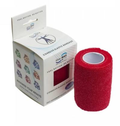Kine-MAX Cohesive Elastic Self-Fixing Bandage 7.5cm x 4.5m Red