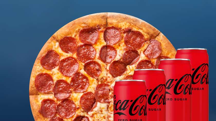 XL Pepperoni Pizza + 4 Coca-Cola Zero Drinks