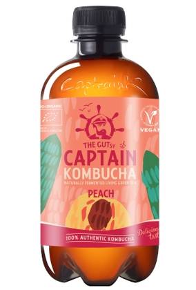 The Gutsy Captain Kombucha Peach BIO 400ml