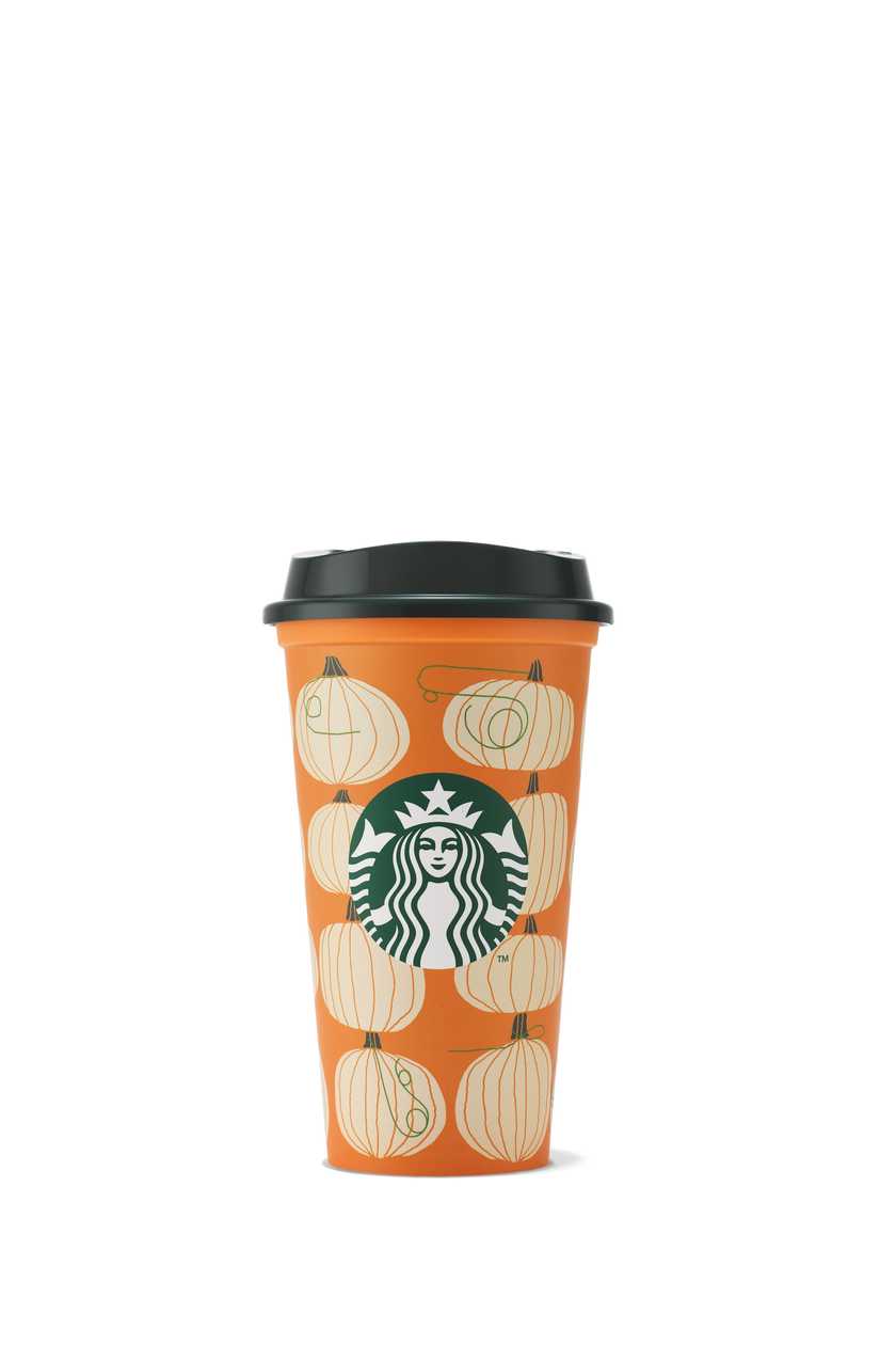 911170983 - Reusable Hot Cup with Pumpkins 16oz