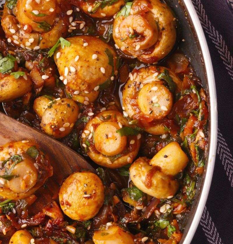Chilli Garlic Mushrooms