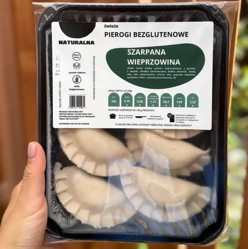 Pierogi z szarpaną wieprzowiną (gf)