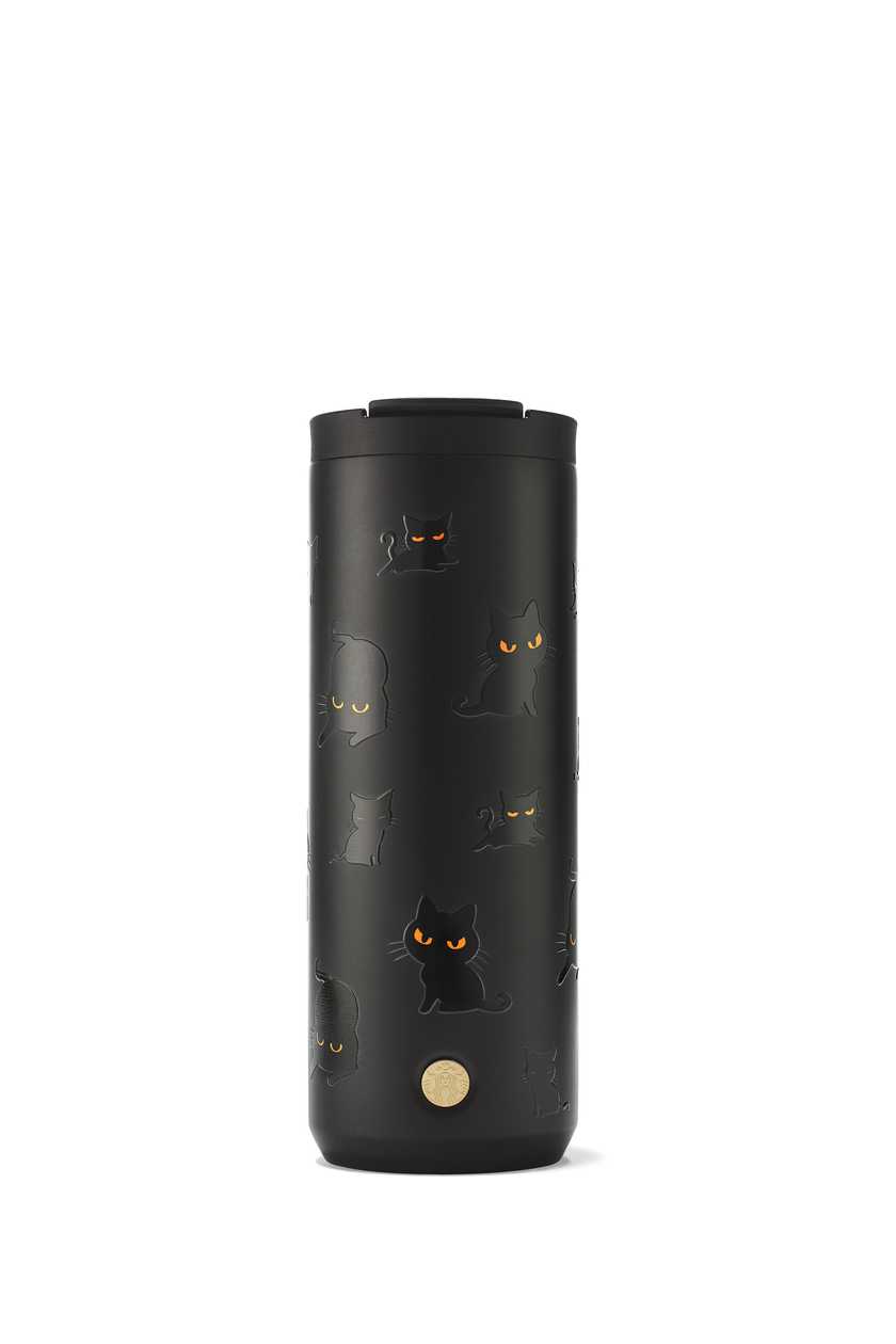911171727 - Stainless Steel Tumbler Halloween Cats Black 16oz