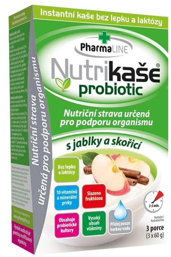 Nutrikaše probiotic with apples and cinnamon 3x60g