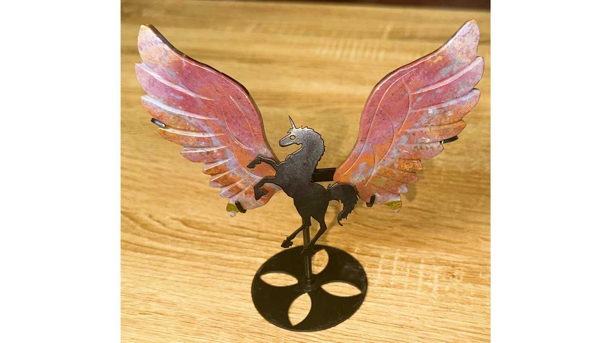 💖🦄Crimson Ocean Jasper Unicorn Wings✨