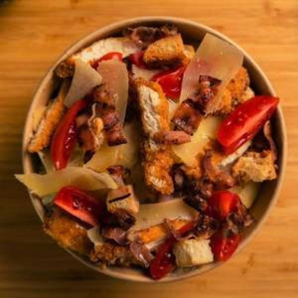 Caesar Salad With Crispy Chicken Fillet