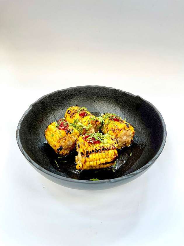 Corn fried in a hosper
