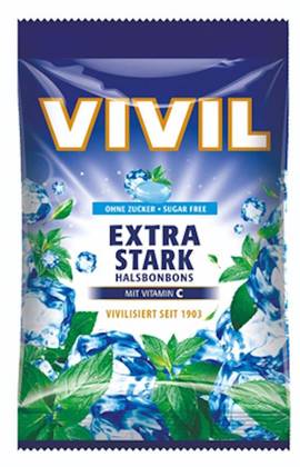 VIVIL EXTRA STRONG MENTHOL + VIT.C SUGAR-FREE 60G