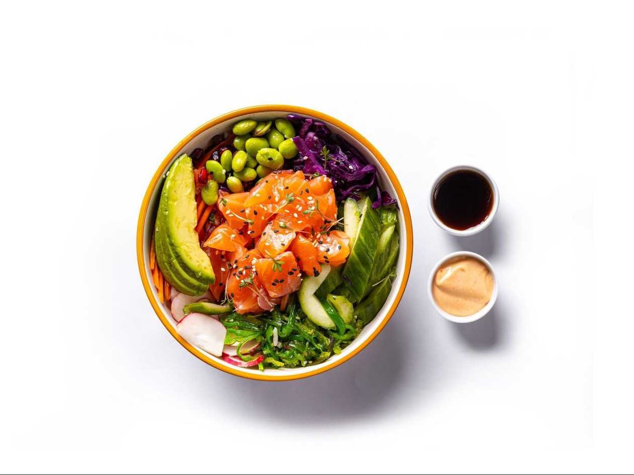 Poke Kings with salmon