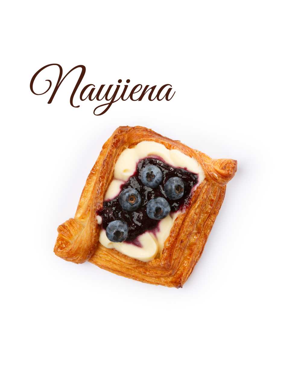 Kreminis sluoksnelis su mėlynėmis ir šilauogėmis