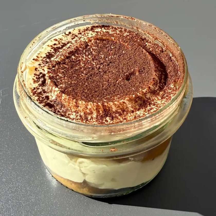 deser w słoiku tiramisu (gf, bez cukru)