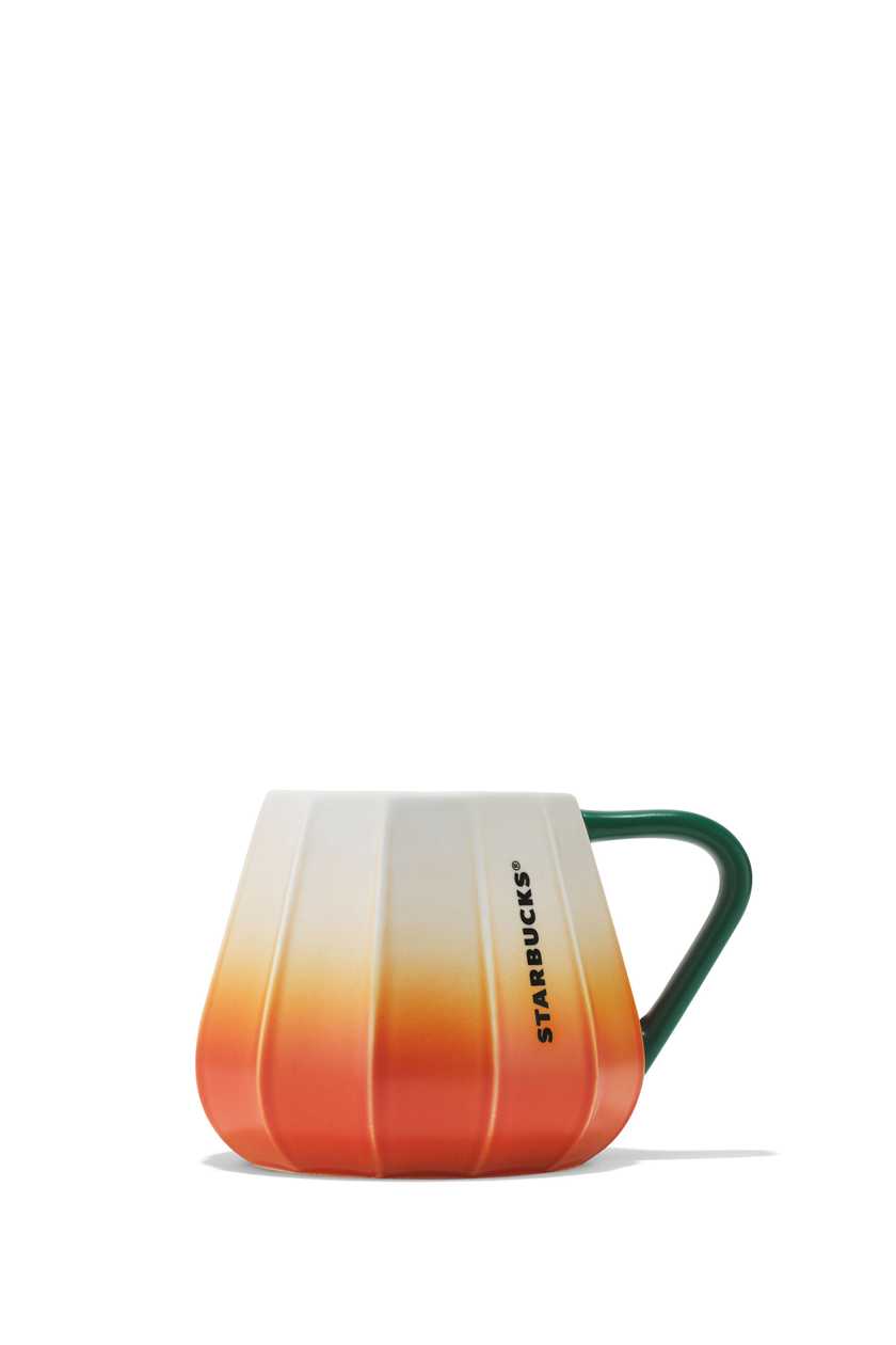 911171404 - Mug Ombre Ribbed Pumpkin Orange 13oz